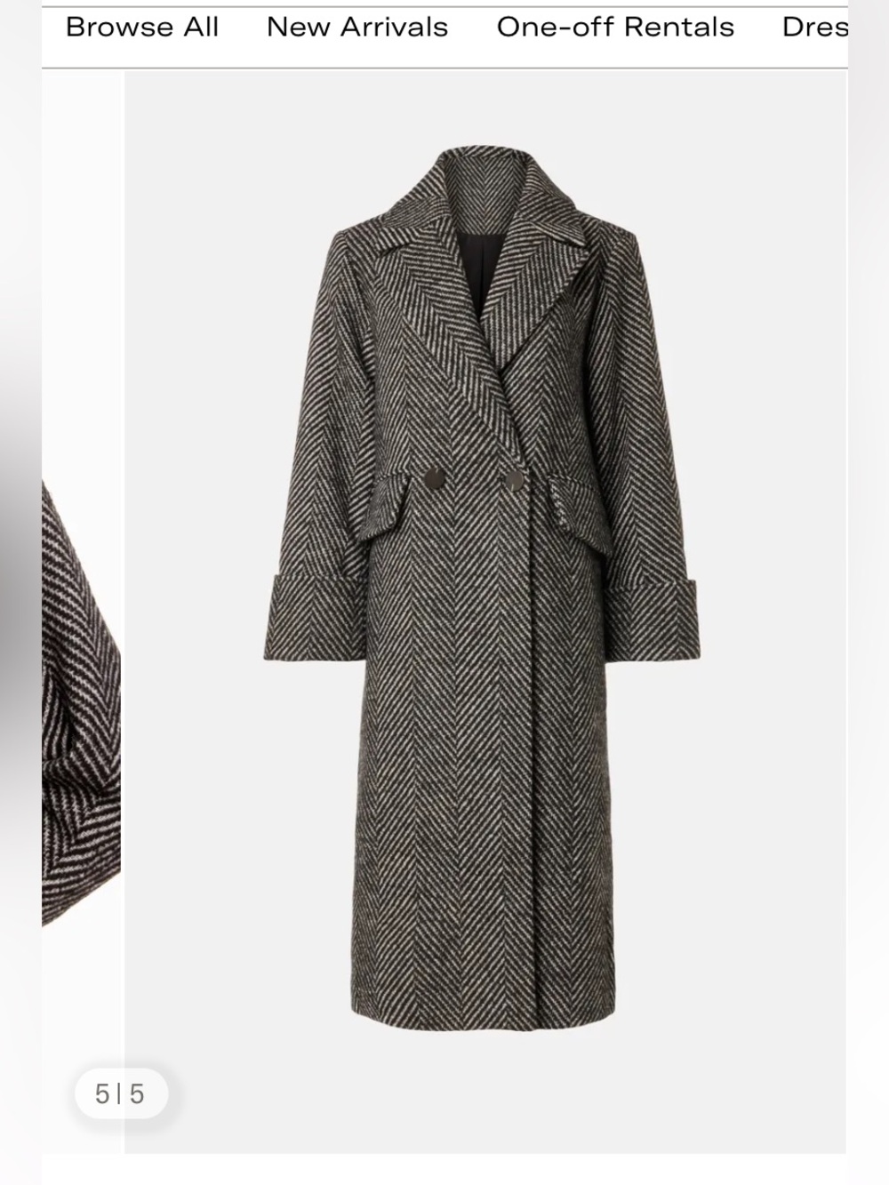 NVLT Chocolate & Cream Herringbone Coat